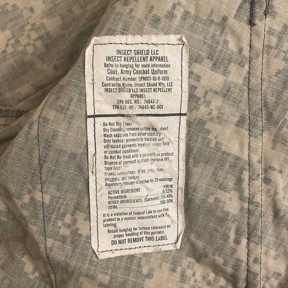 Army Combat Uniform (ACU) Shirt Size Small-Regular - Picture 13 of 15